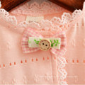 Baby Girl Sleeveless Dress Tippets With Lace Trim And Decorative Bow